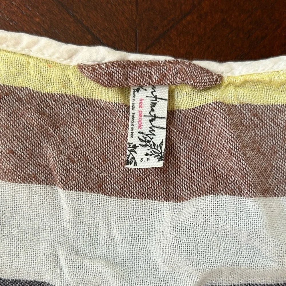 Free People Multicolor Striped Blouse
